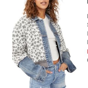 Free People Ditsy Denim Jacket XS/S
